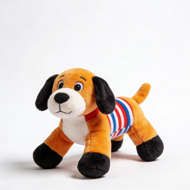 Striped Standing Dog Plush Pet Toy