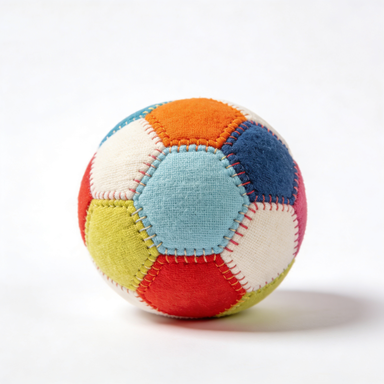 Multicolor Patchwork Ball Pet Toy
