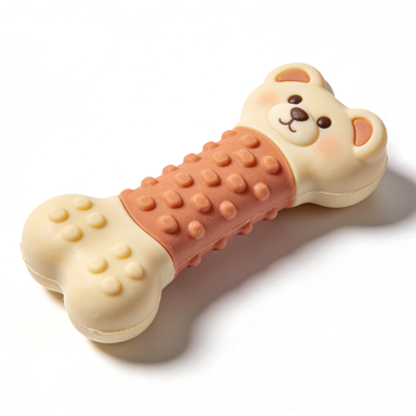 Bear Design Teething Bone Pet Toy