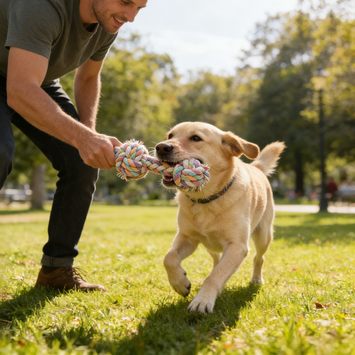 Double Ball Rope Knot Pet Toy