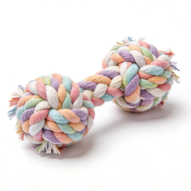 Double Ball Rope Knot Pet Toy