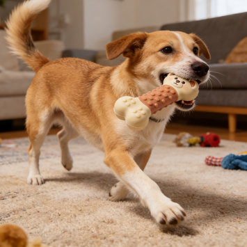 Bear Design Teething Bone Pet Toy