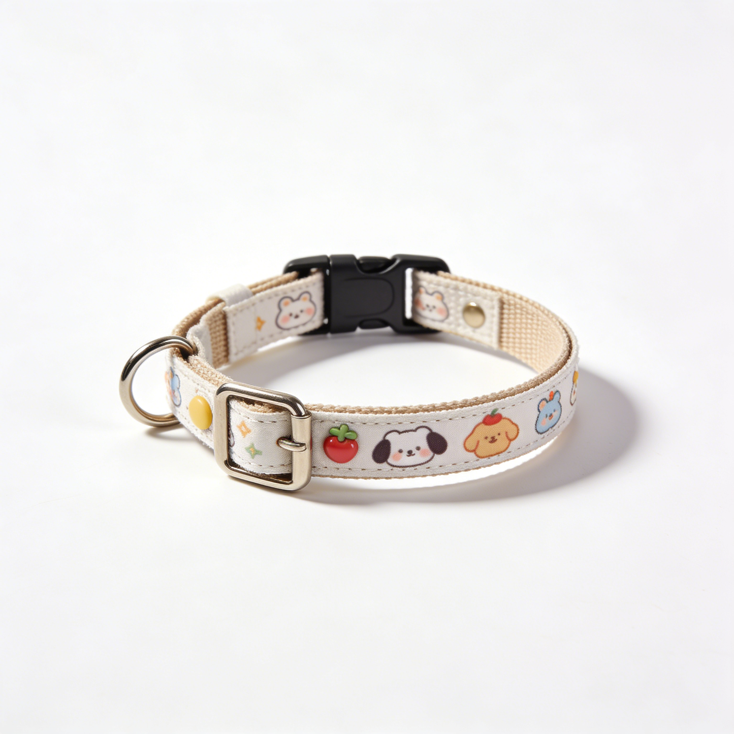 Cute Cartoon Animal & Fruit Print Pet Collar