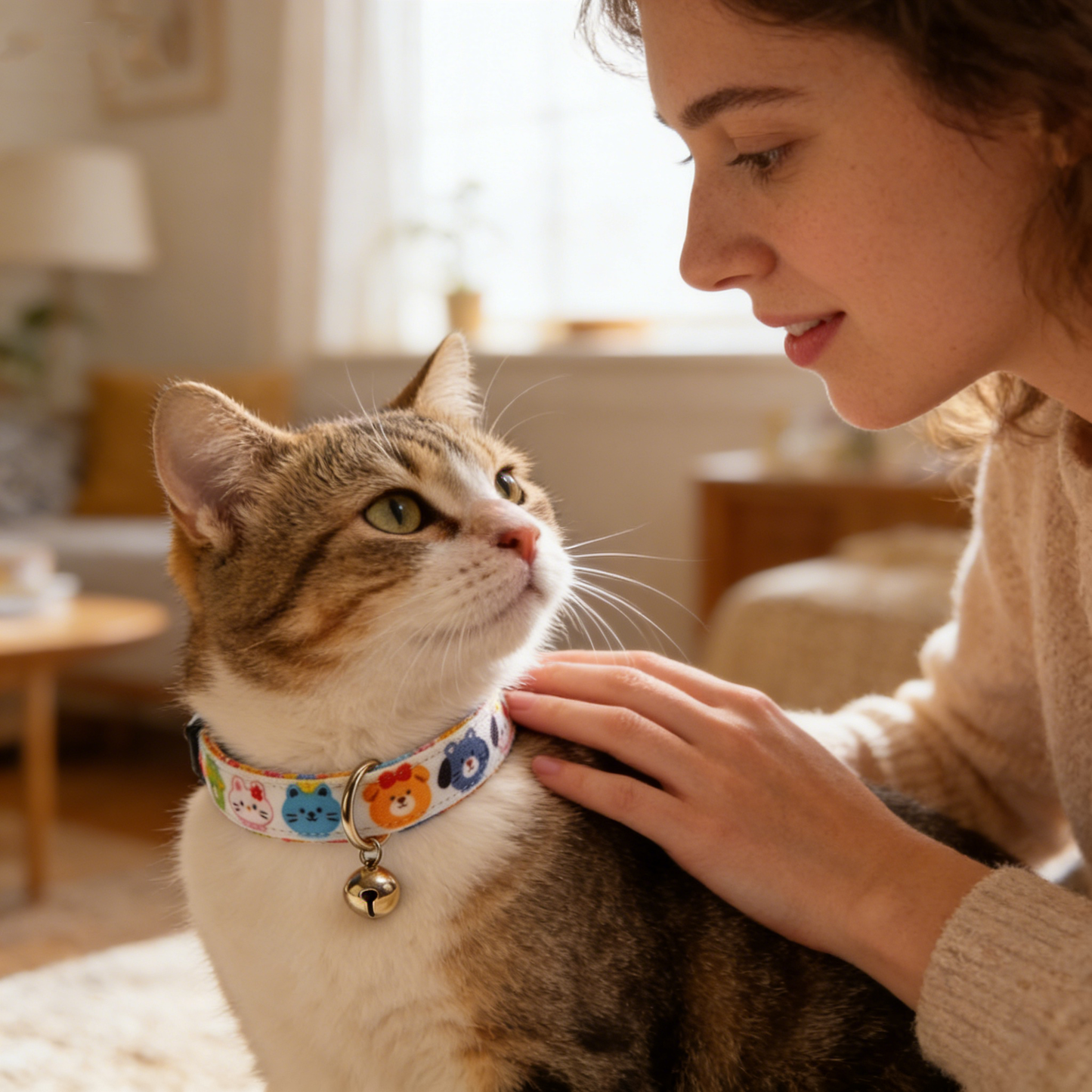 Cute Cartoon Animal Pet Collar with Bell
