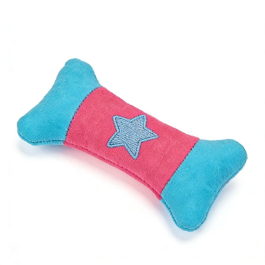 Star-Embroidered Bone Pet Toy