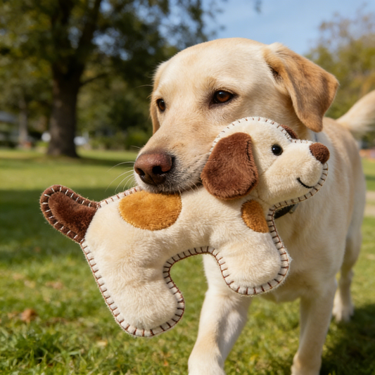 Patchwork Flat Dog Plush Pet Toy