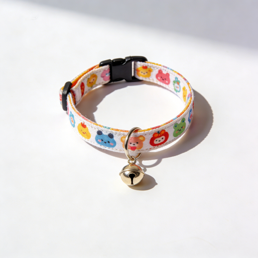 Cute Cartoon Animal Pet Collar with Bell